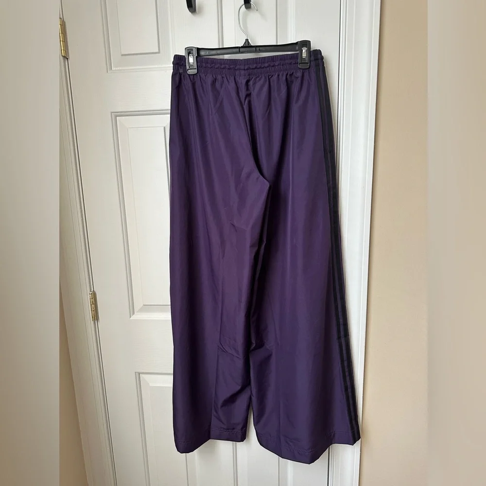 Adidas Adicolor Purple Satin Wide-leg Track Pants - Picture 3 of 9